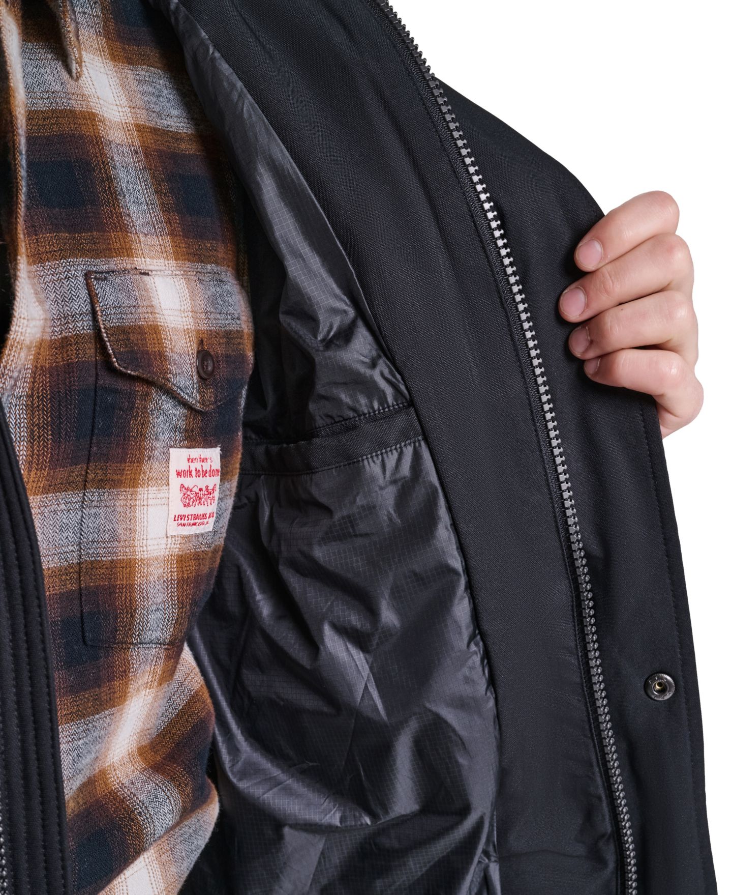 Мужская куртка Levi's Classic-Fit Quilted, цвет: Чёрный — фото 5