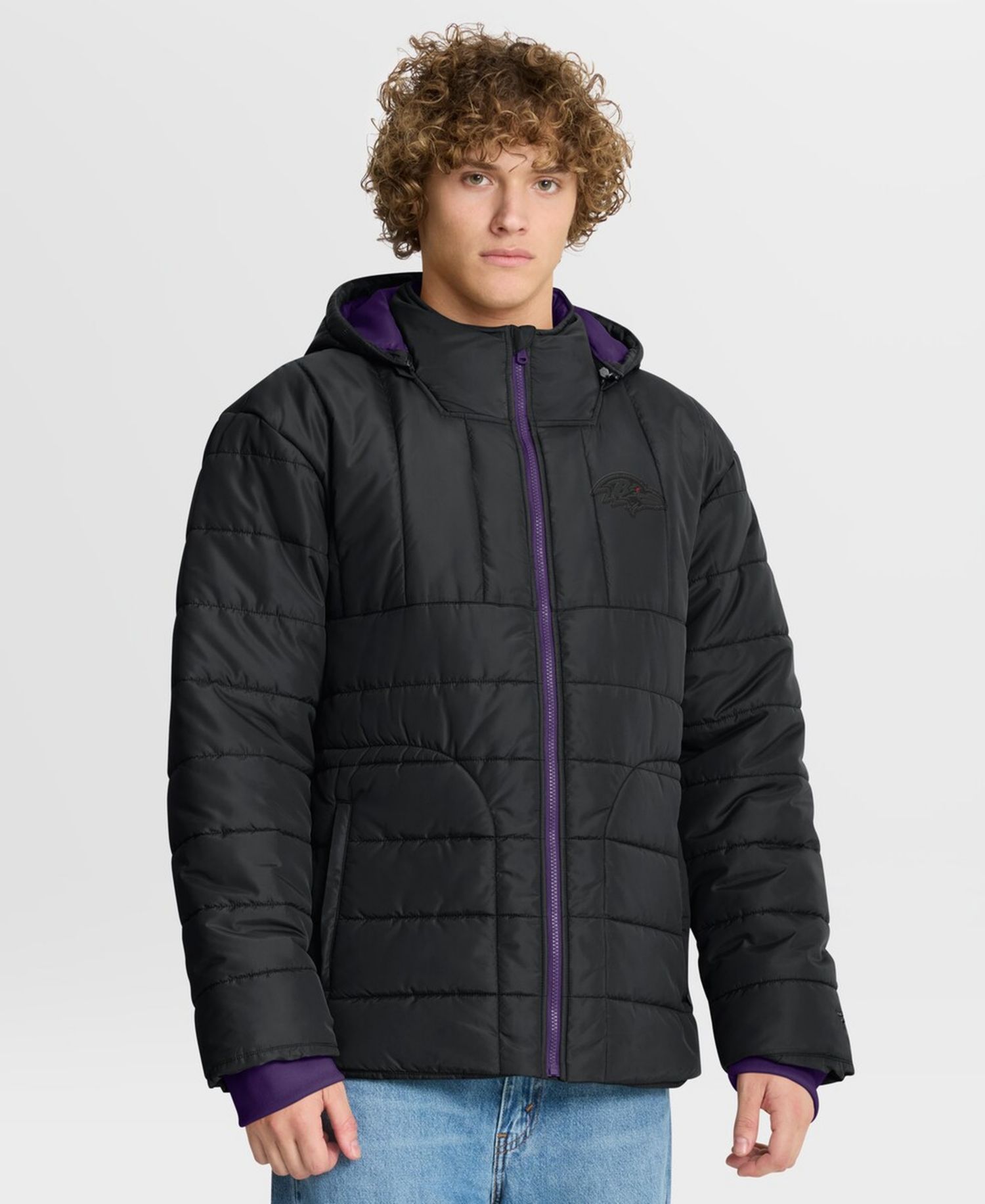Men's Black Baltimore Ravens Full-Zip Hooded Jacket
