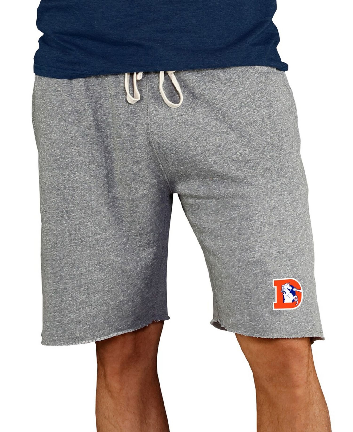 Men's Gray Denver Broncos Throwback Logo Mainstream Terry Shorts