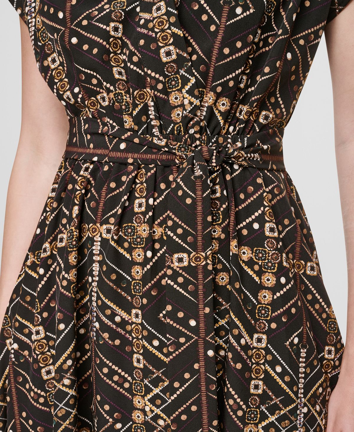 DKNY Women's Surplice Neck Faux-Wrap Midi Dress view 4 — MAYCSS fashion products