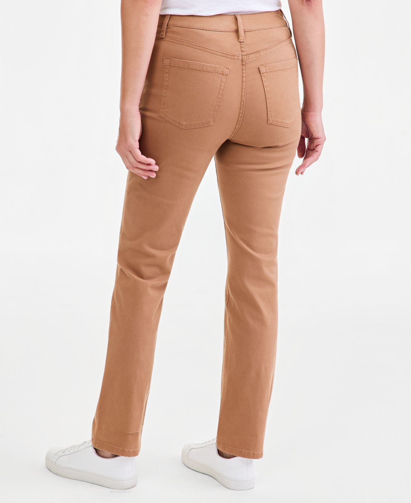 Женские брюки Style & Co Straight-Leg High-Rise Twill, цвет: Beechwood — фото 2