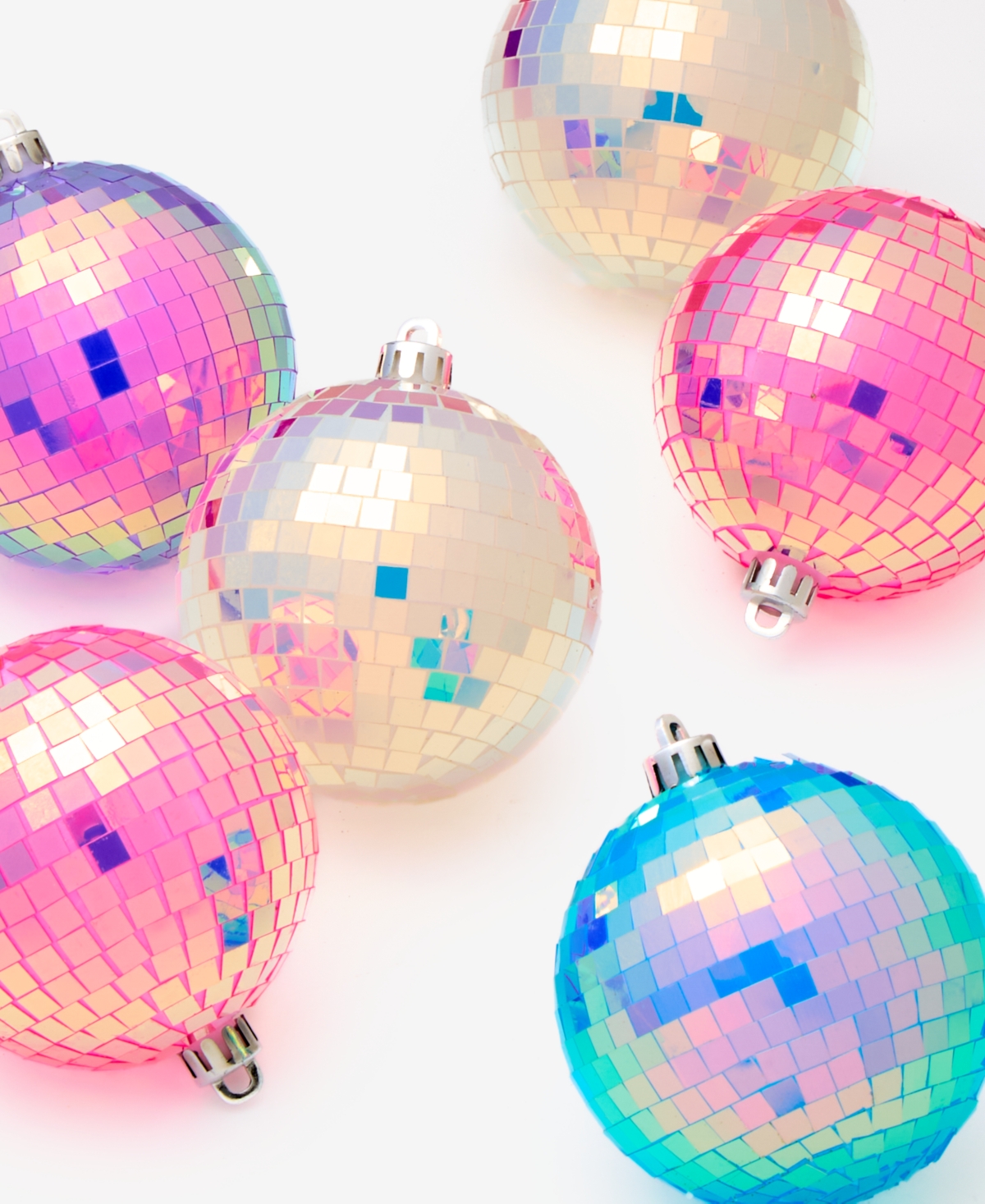 Holiday Lane Whimsy Set of 6 Shatterproof Disco Ball Ornaments, Macy's Exclusive