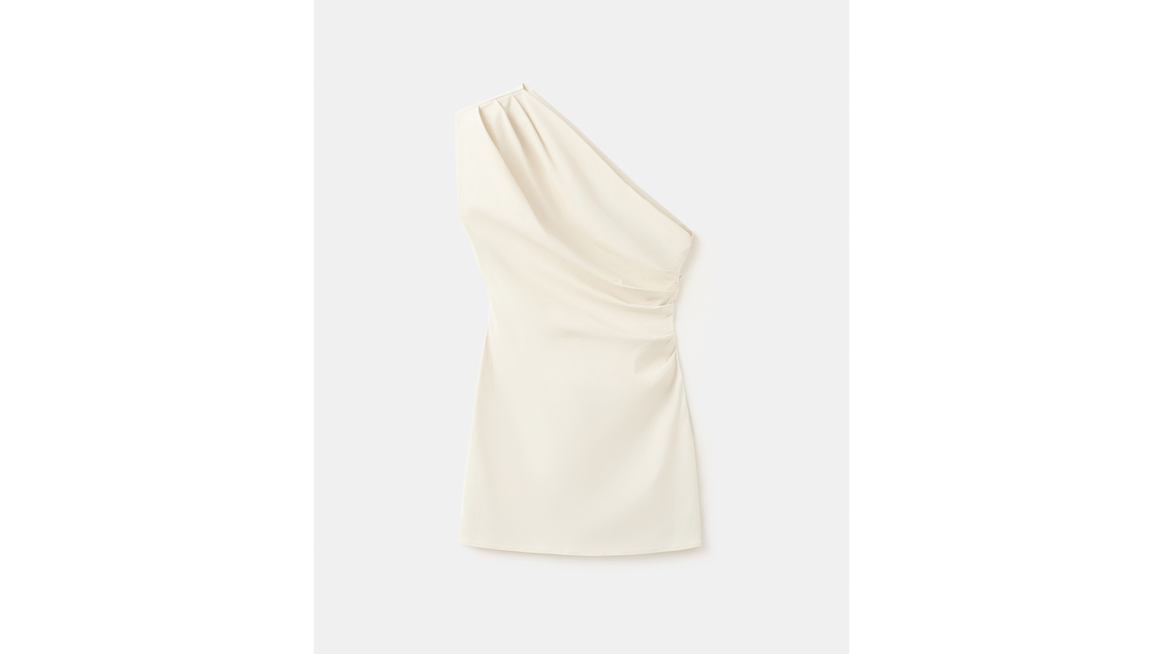 Mango Women's Asymmetric Neckline Draped Detail Dress