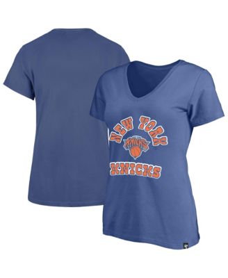 Women's Blue New York Knicks Plus Size Comeback V-Neck T-Shirt
