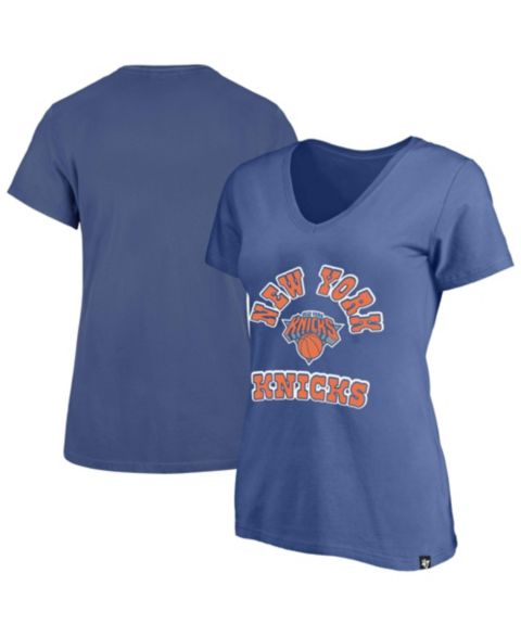 Женская футболка Profile Blue New York Knicks Plus Size Comeback V-Neck