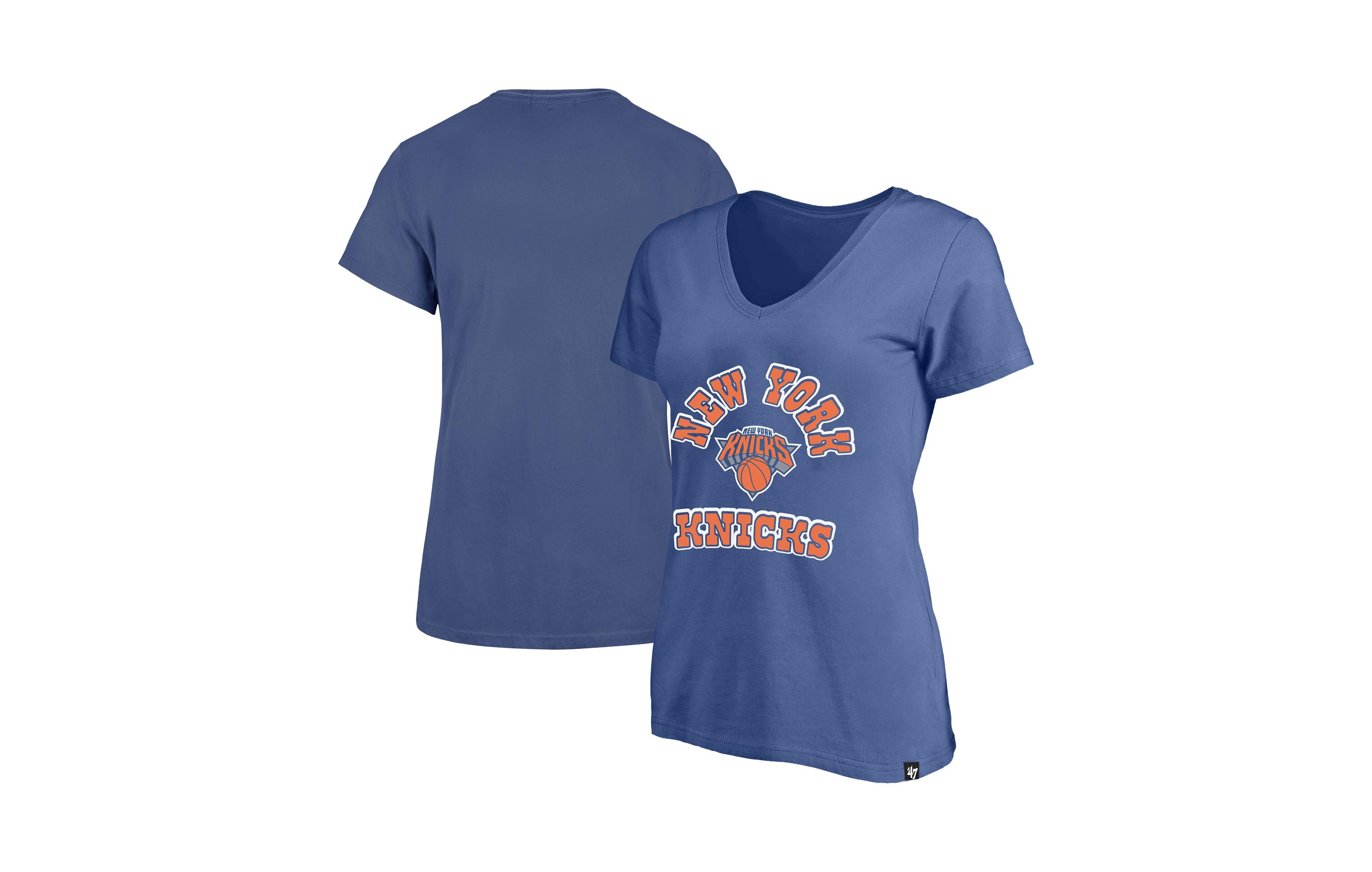 Profile Women's Blue New York Knicks Plus Comeback V-Neck T-Shirt