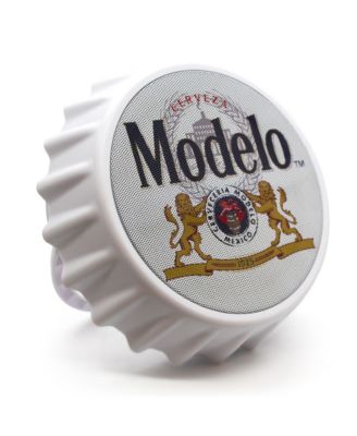 Bluetooth Bottle Cap Speaker with LED Lights, FM Radio, Kickstand, and Wall Mount