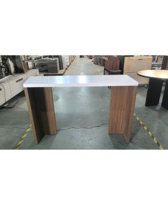 Engineered Wood Bar Table for Small Kitchen, Counter Height Table for Apartment, Modern Breakfast Bar