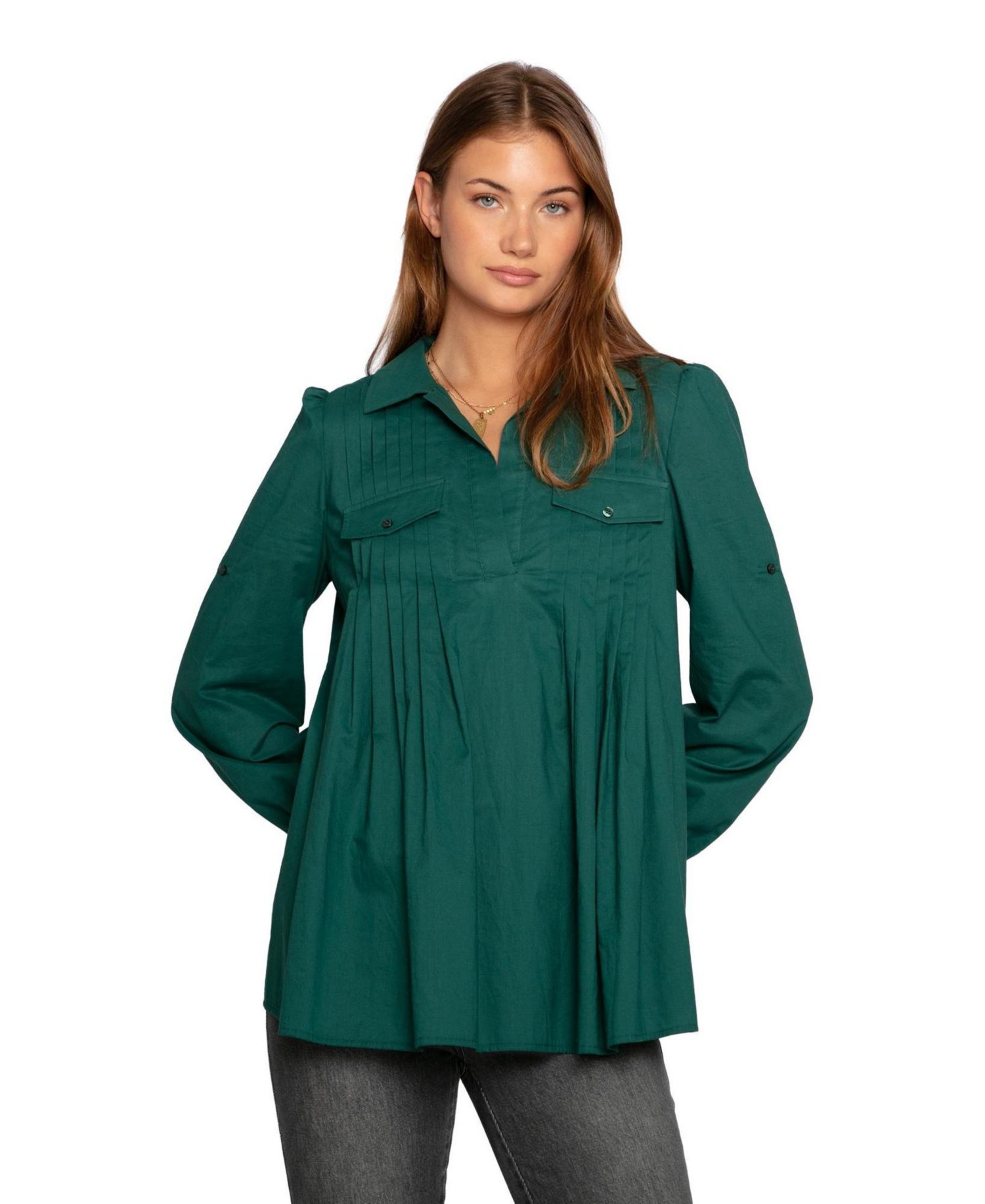 Women's Catch Feelings Pintuck Shirt