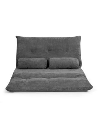 Adjustable 6-Position Sleeper Lounge Couch with 2 Pillows