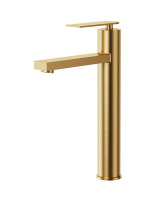 Single Hole Vessel Bathroom Faucet, Single Handle Vessel Bathroom Sink Faucet with Drain Assembly