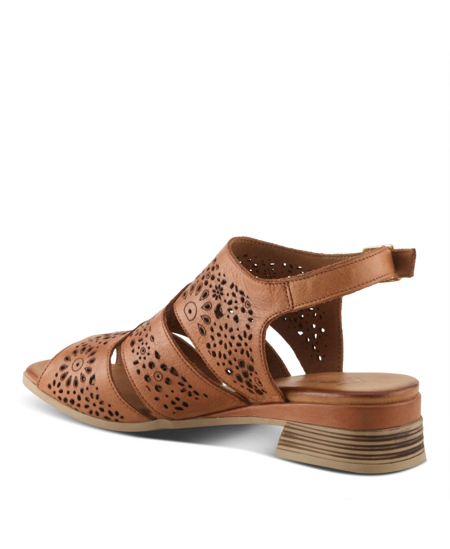 Женские сандалии Spring Step Plasma Slingback Sandal Floral with Embroidery, цвет: Верблюжий — фото 6