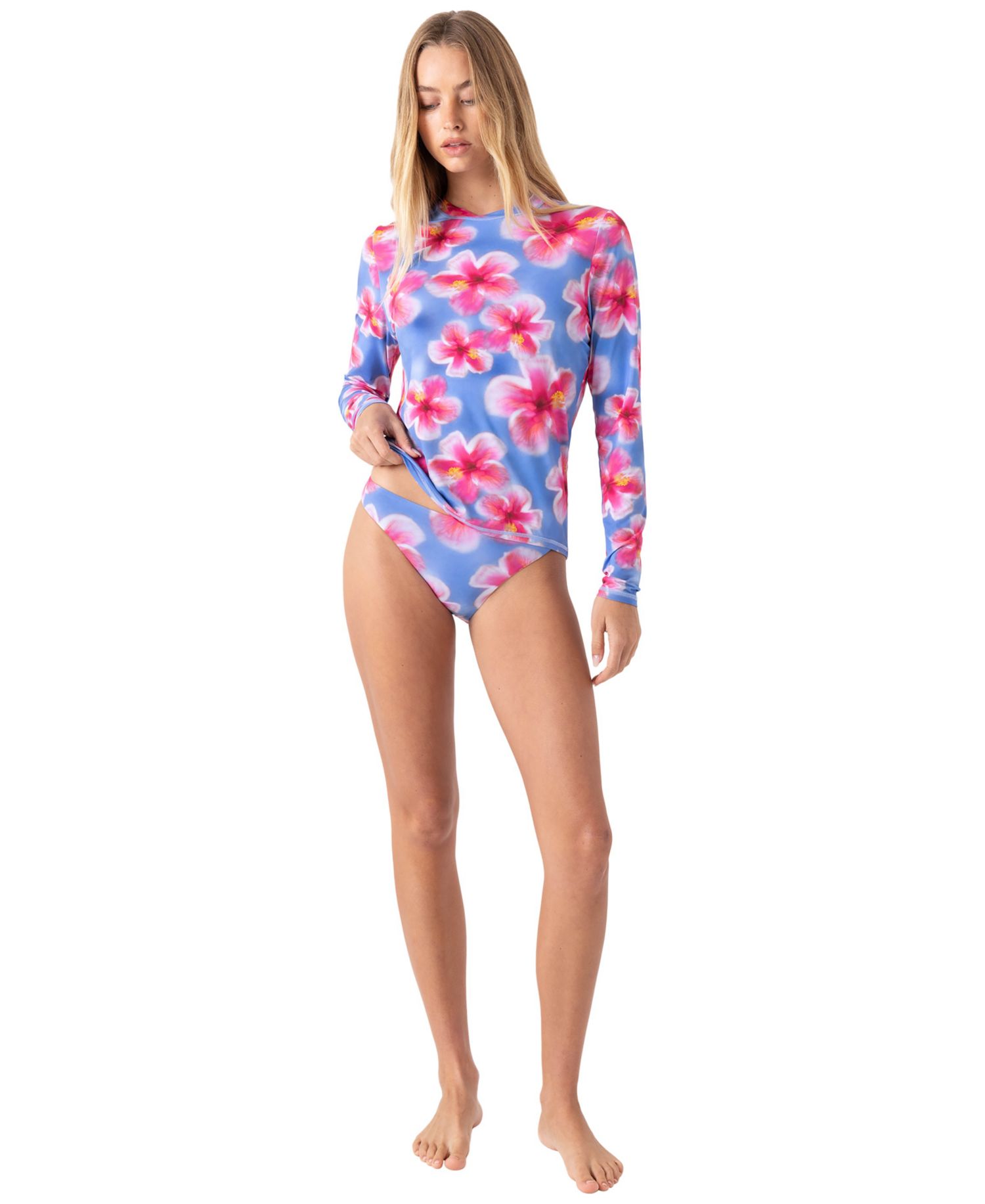 Women's Hibiscus Haze Sea Skipping Rashguard