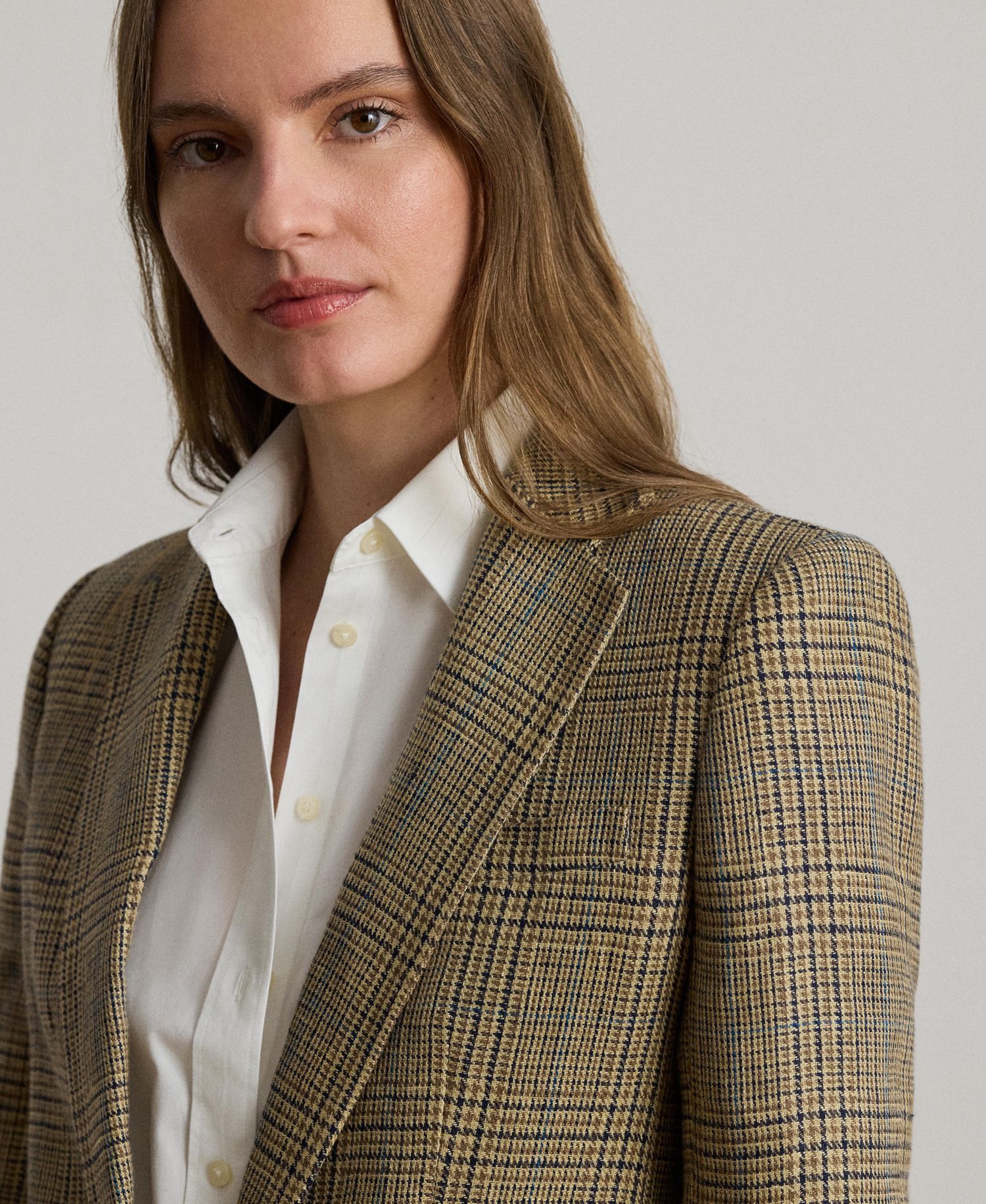 Women's Glen Plaid Padded Blazer