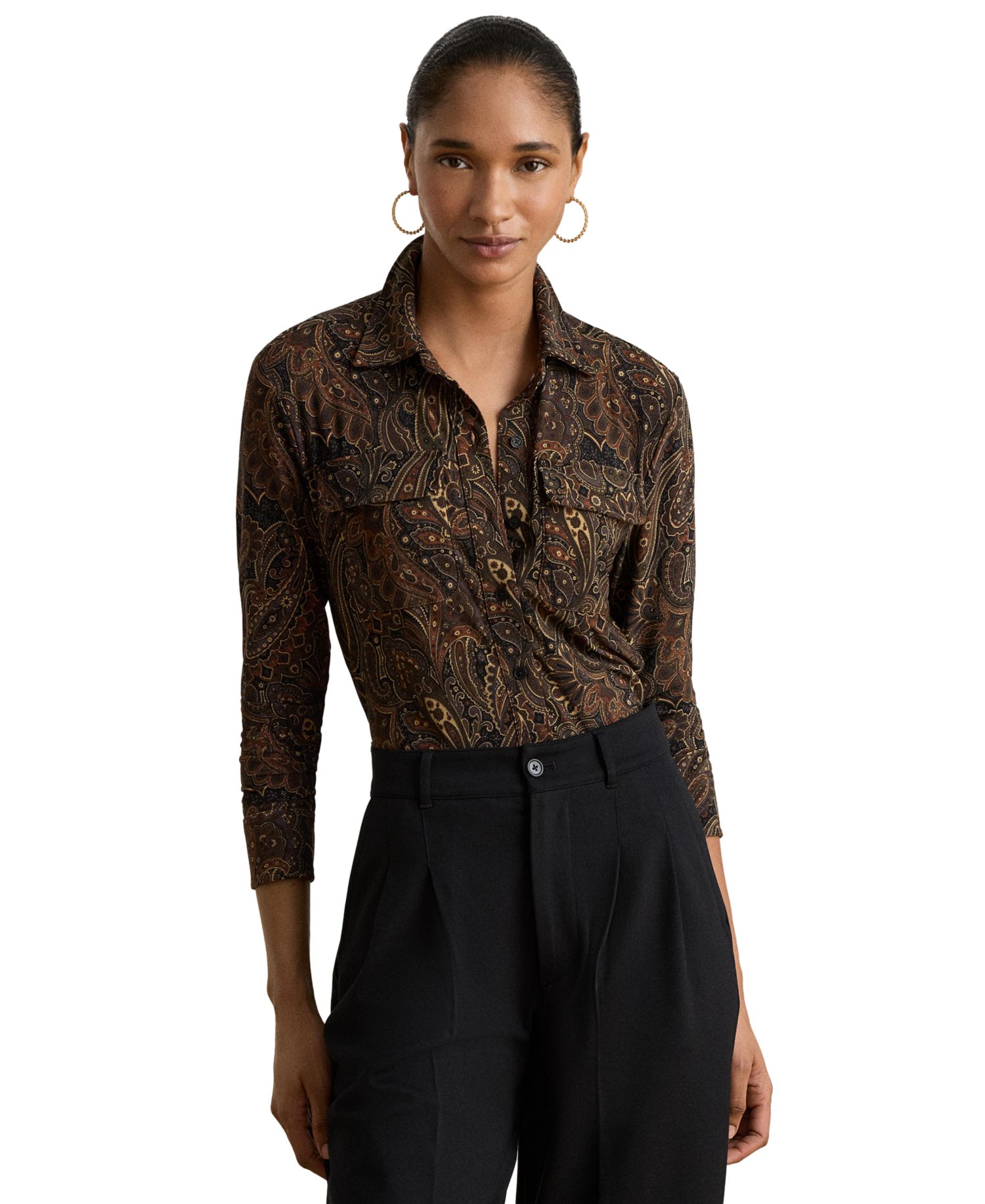 Women's Paisley Stretch Jersey Shirt