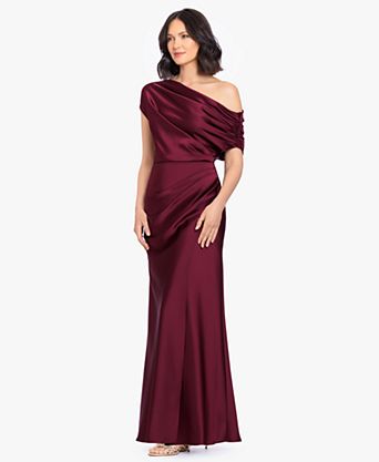 evening dresses in macys Say Yes Juniors' Floral-Sequin High-Slit Strappy Gown, Created for Macy's this dress is perfect for any special occasion Women's Long Formal & Black