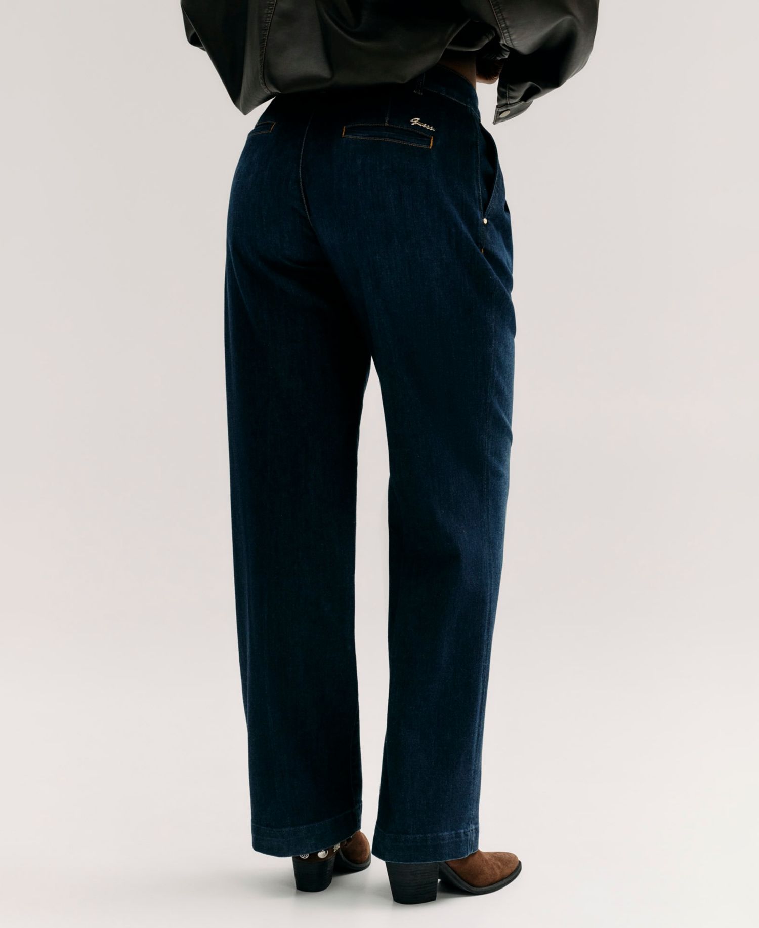 Women's Denim Palazzo Wide-Leg Pants
