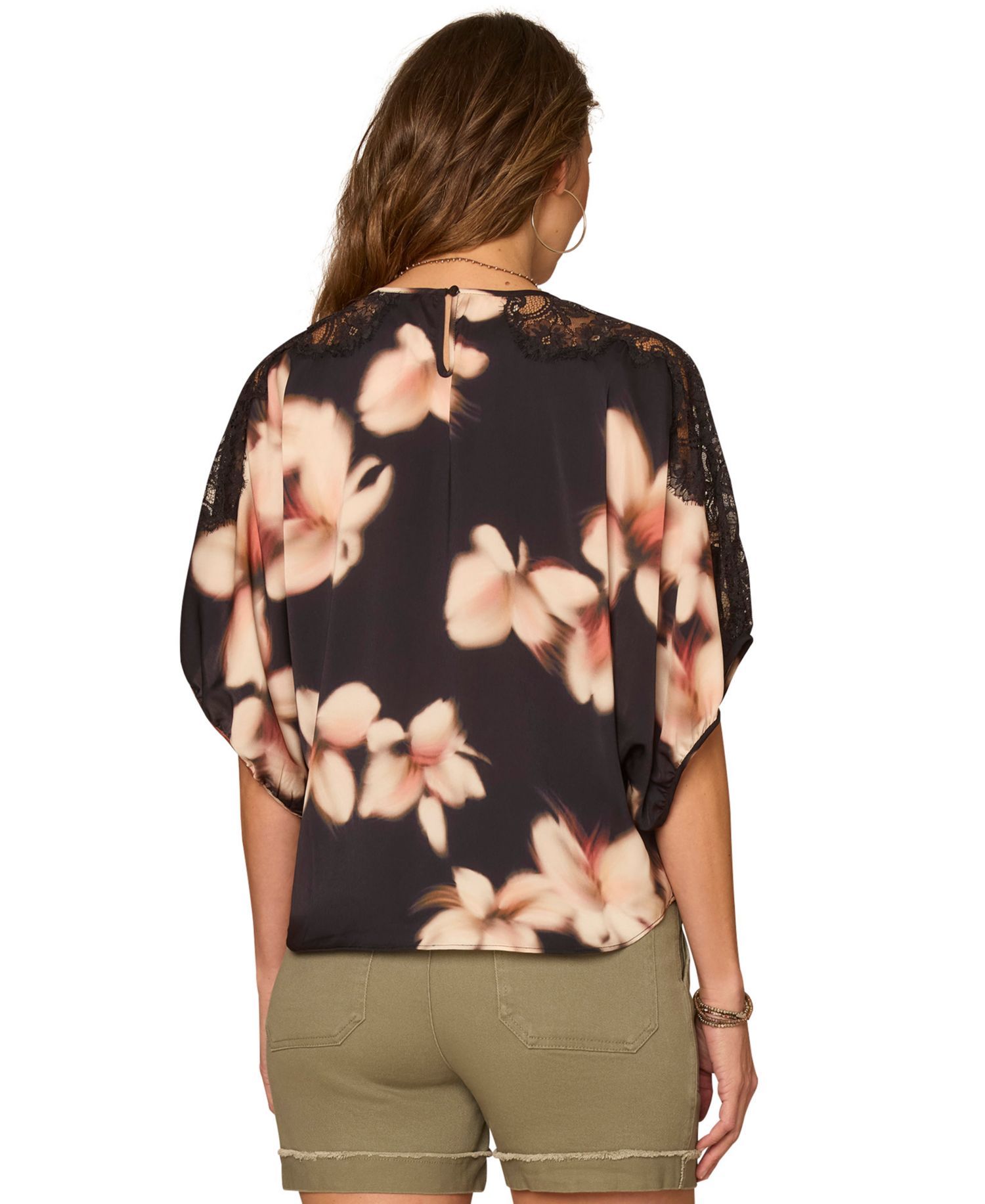 Petite Floral Print Pull-On Top