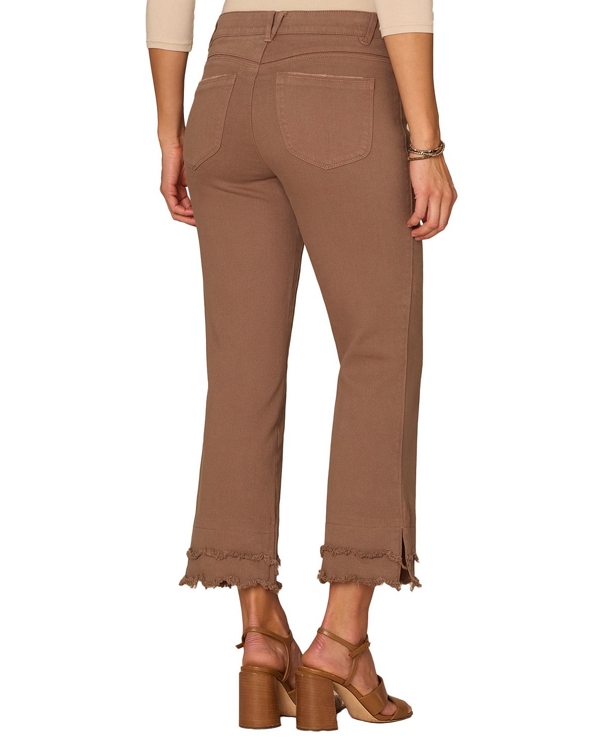 Democracy Petite Zip Fly Kick Flare Jeans view 3 — MAYCSS fashion products