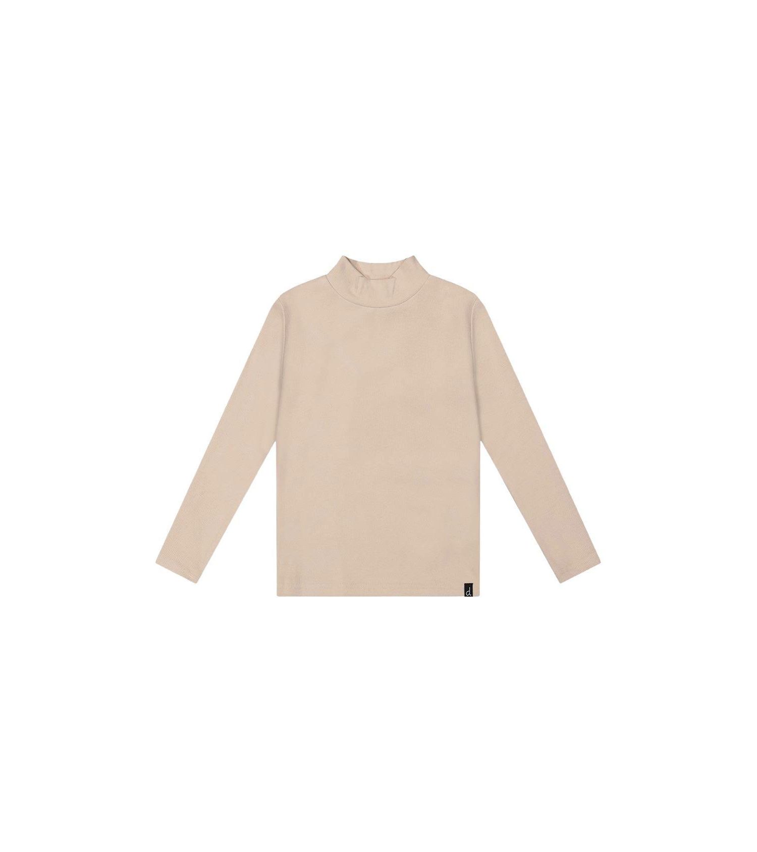 Little and Big Girl 6-14 Brushed Rib Mock Neck Top