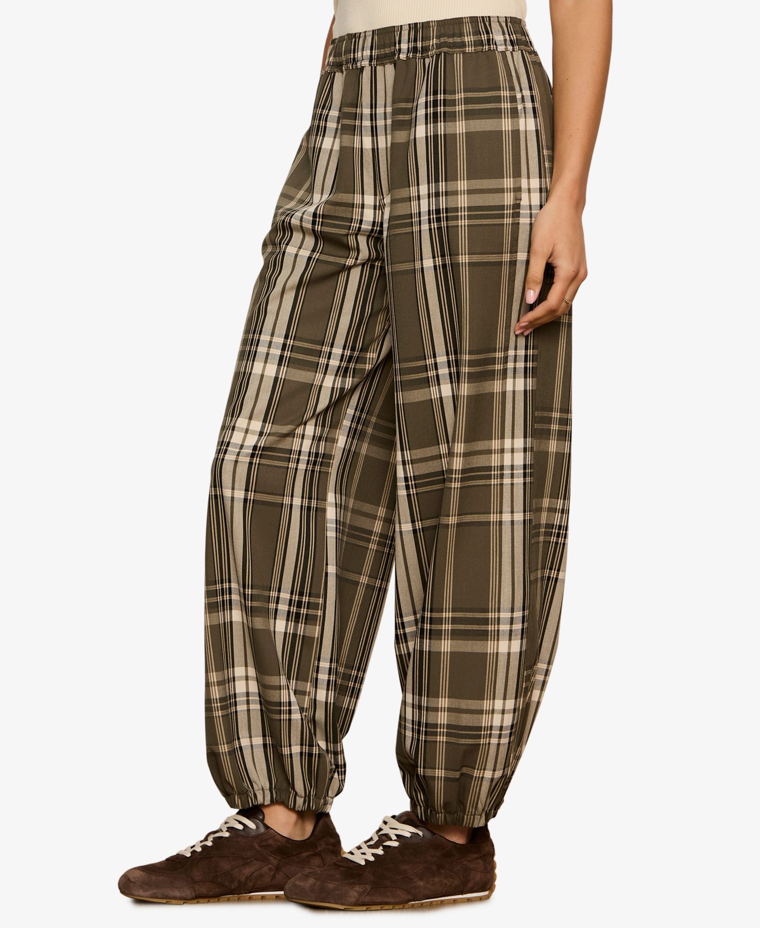 Petite Micro Balloon Wide-Leg Pants