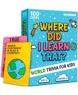 Trivia Games for Kids - Fun Card Game for Family Game Night - Educational Trivia Cards for Kids, Family and Adults