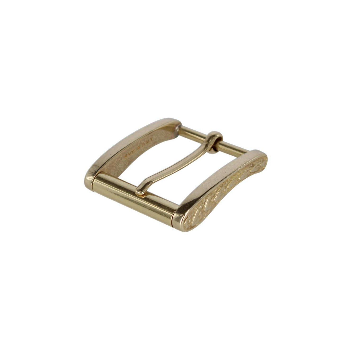 Мужской ремень TRAFALGAR 35mm Solid Brass Side Detailed Roller Harness Belt Buckle, цвет: Латунный — фото 2