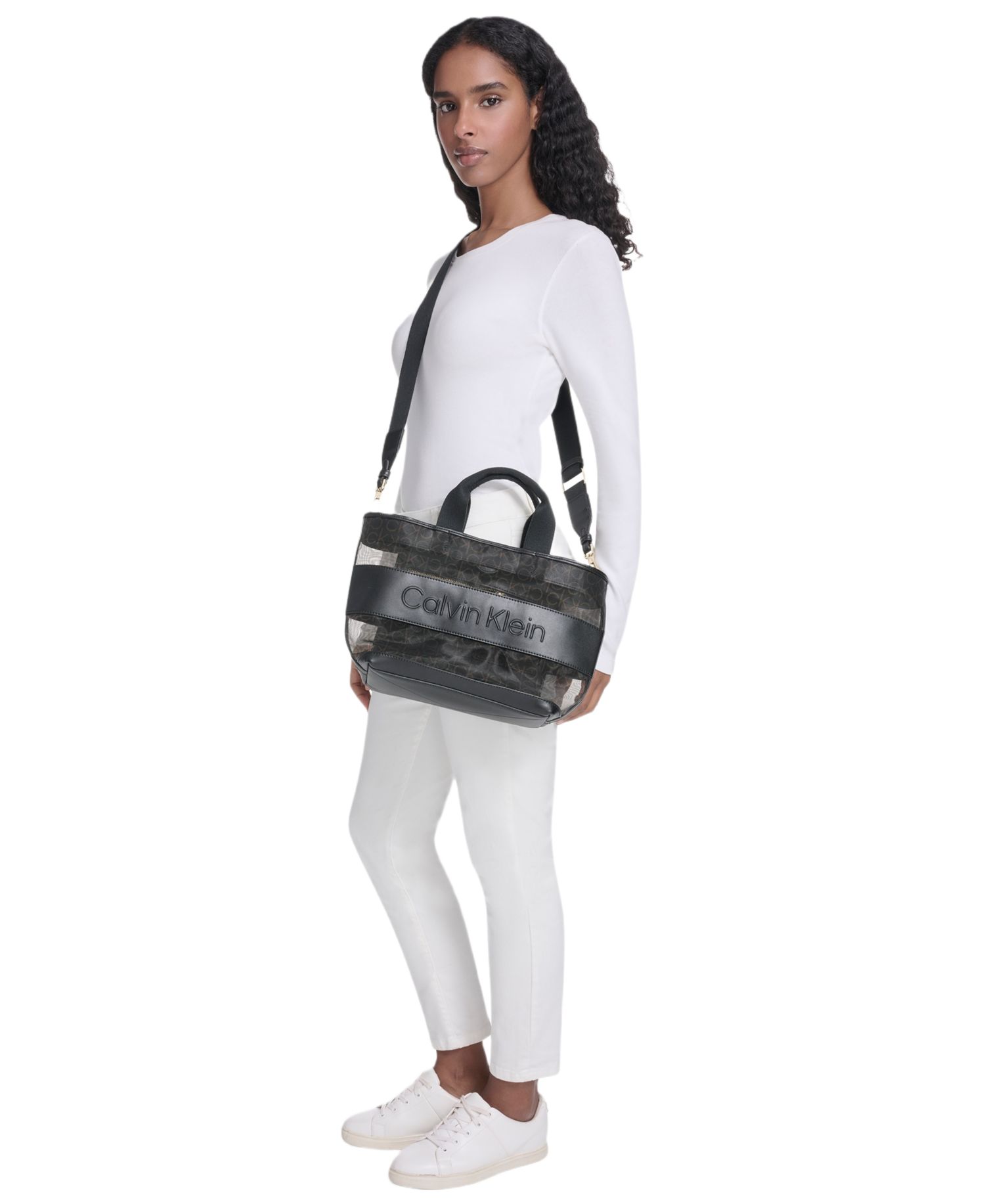 Averil Signature Mesh Large Crossbody Handbag
