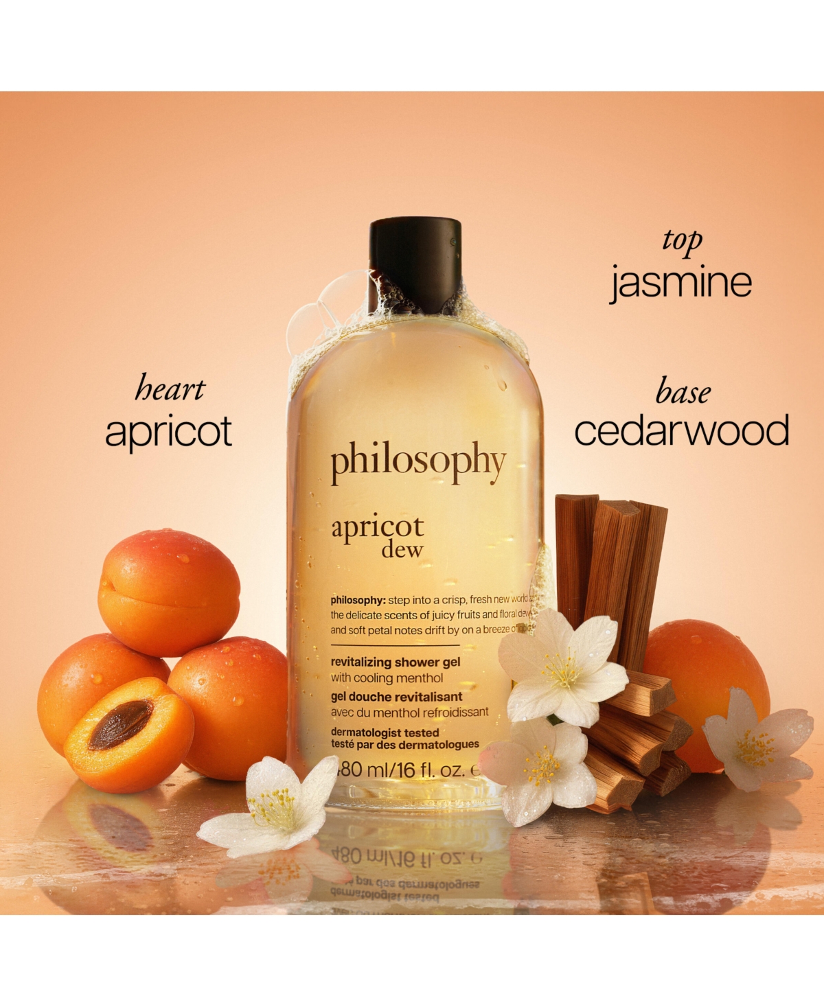philosophy Revitalizing Shower Gel Apricot Dew, 16 oz.