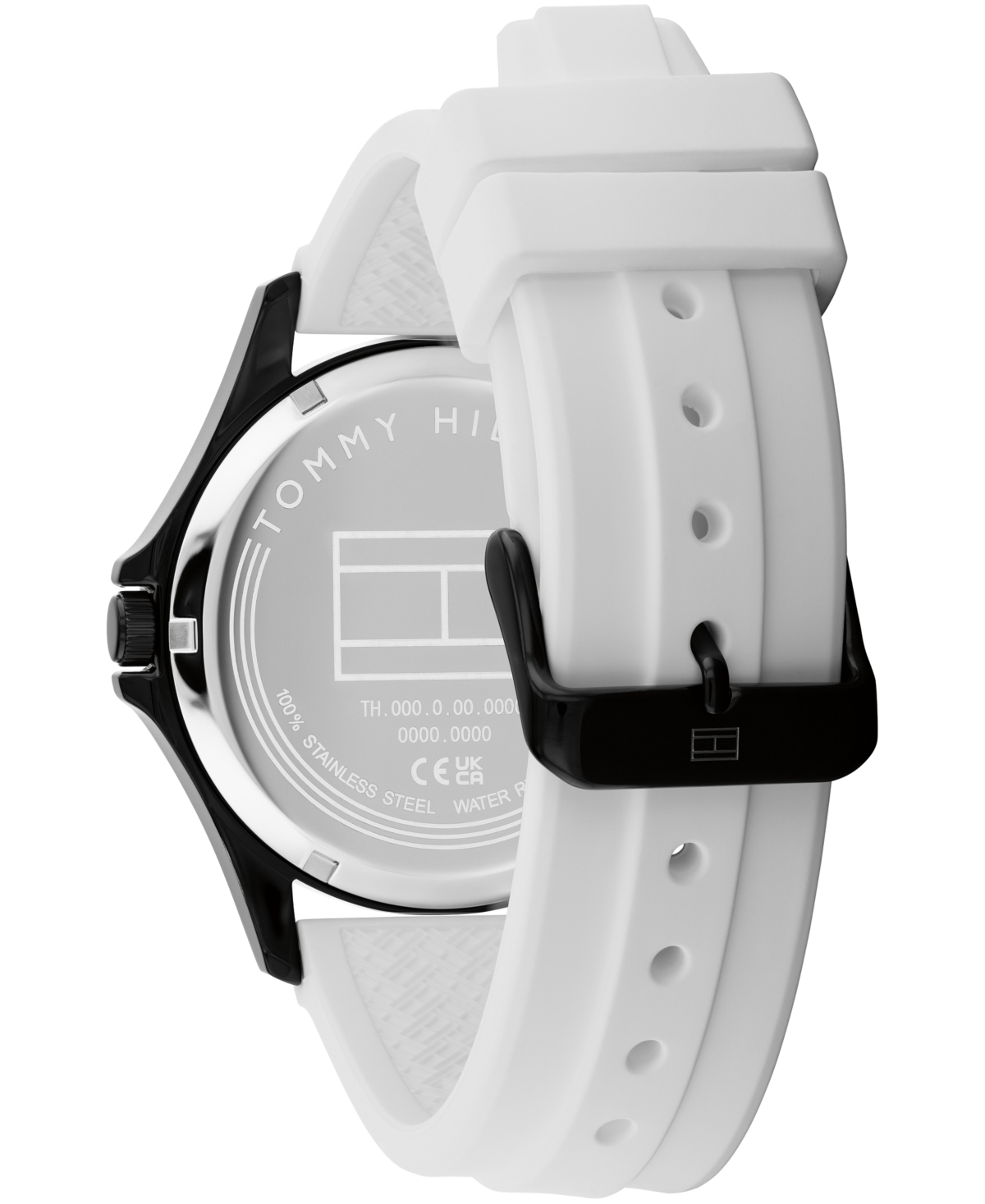 Tommy Hilfiger Men's Quartz White Silicone Strap Watch 42mm