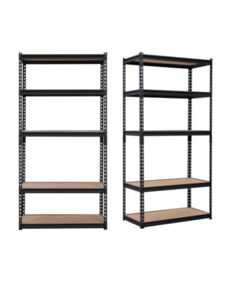 5 Tier Storage Shelf, Heavy Duty Metal Shelving Unit with Adjustable Shelves for Pantry or Basement