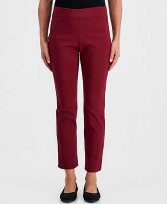 Petite Tummy-Control Cambridge Stretch Slim-Leg Pants