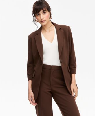 Women's 3/4-Sleeve Notch-Collar Blazer