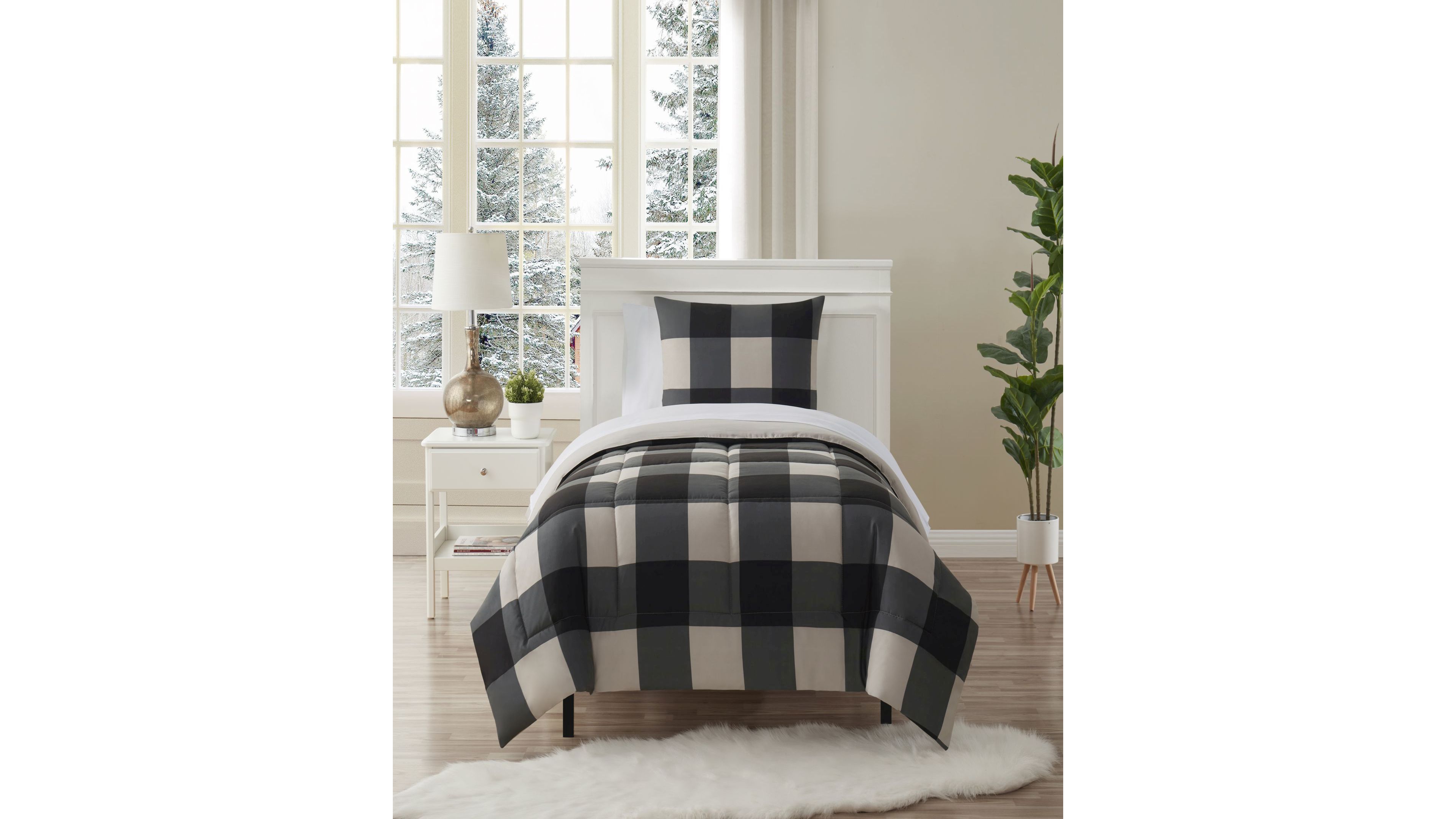 Sweet Home Collection Buffalo Plaid 5-Piece Comforter Set, Twin