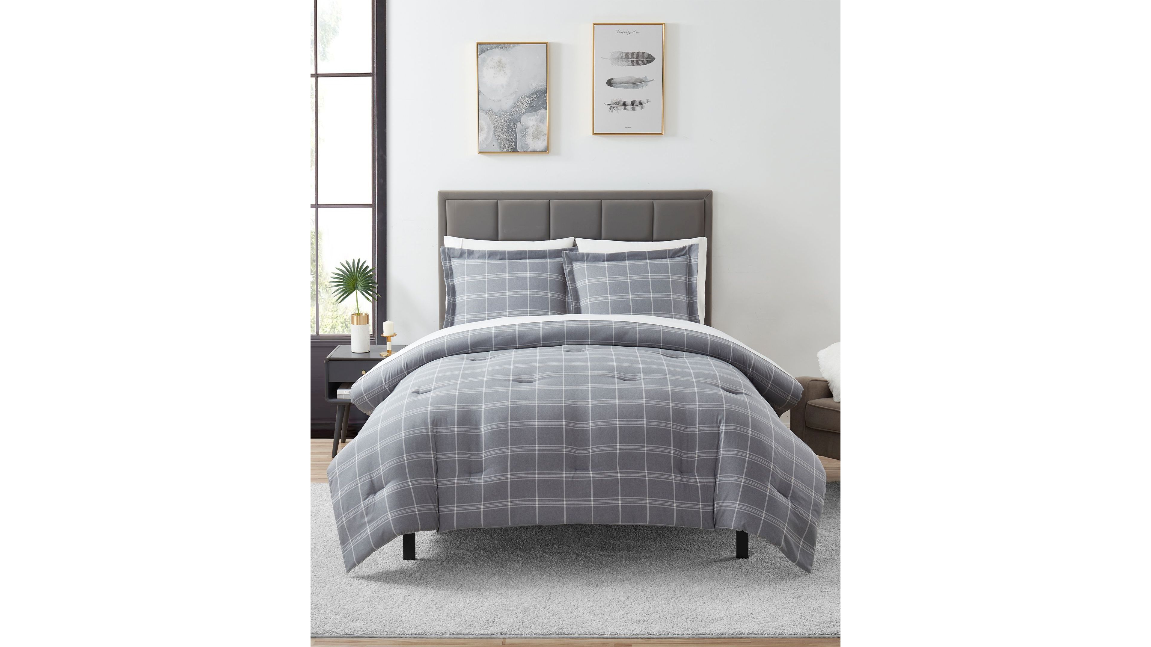 Sweet Home Collection Chambray Weave 5-Piece Comforter Set, Twin