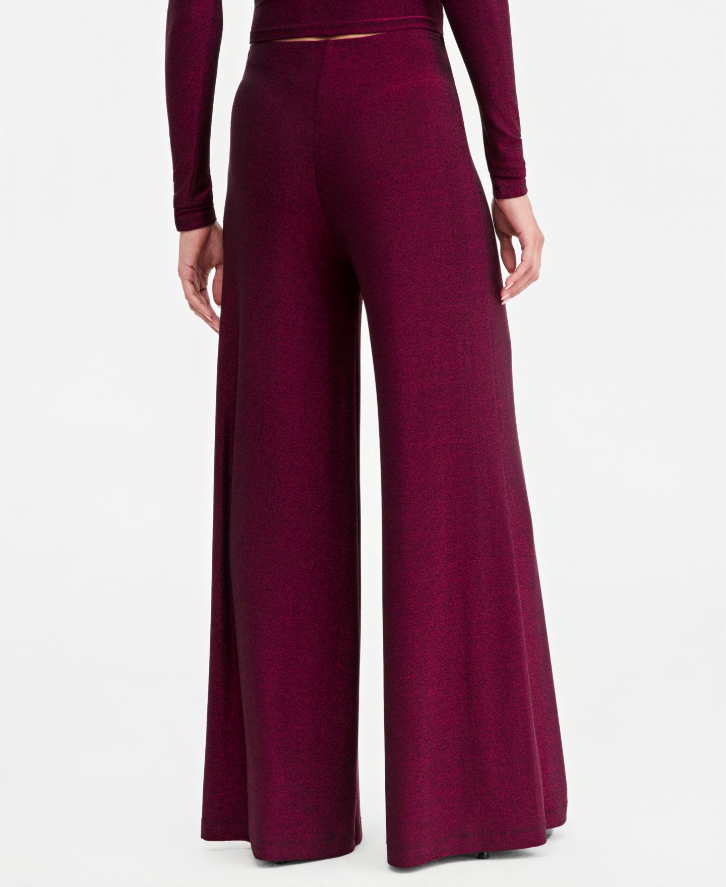 Женские брюки LAPOINTE | Macy's Metallic-Knit Wide-Leg — фото 4