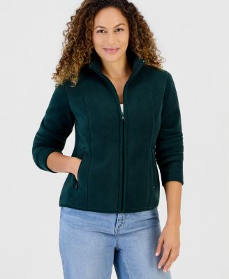 Petite Polar Fleece Zip-Front Jacket