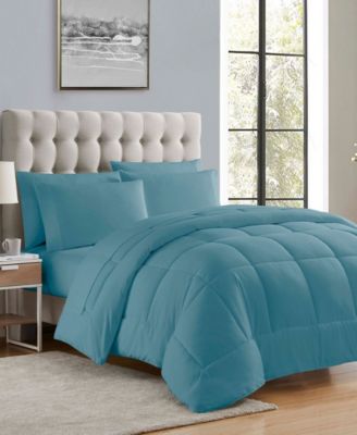 Sweet Home Collection Down Alternative Microfiber 7-Piece Comforter Set, Twin/Twin XL