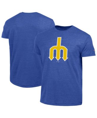Men's Royal Seattle Mariners Cooperstown Logo Tri-Blend T-Shirt