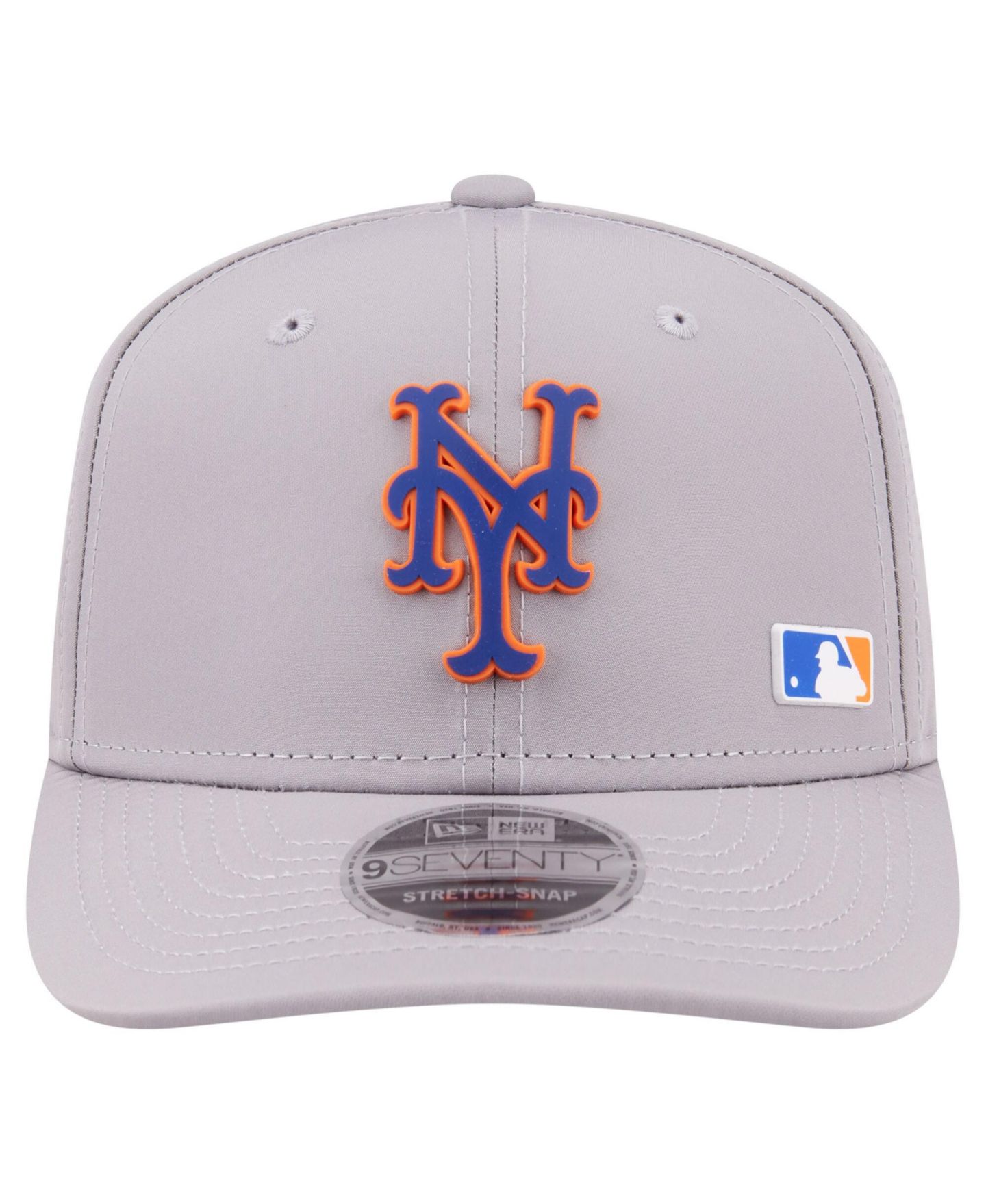 Мужская кепка New Era Gray New York Mets Laser Perforated 9SEVENTY Adjustable Hat — фото 4