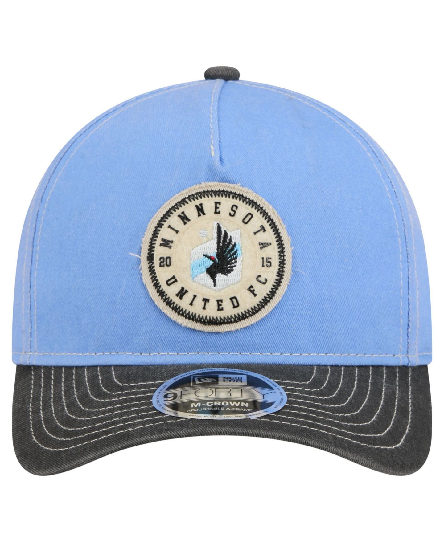 Мужские головные уборы New Era Light Blue Minnesota United FC Jersey Hook 9FORTY Adjustable Hat — фото 5