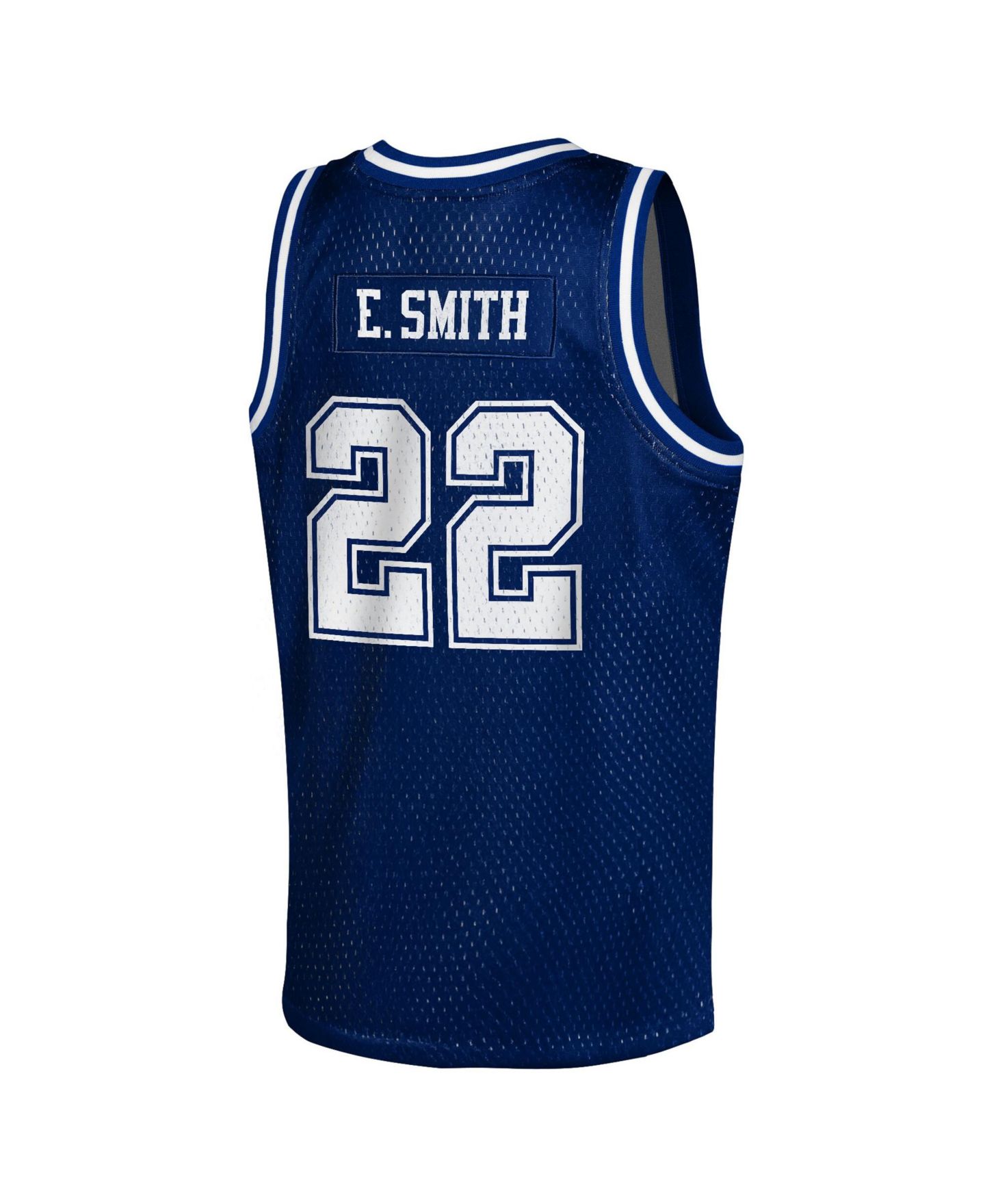 Детское джерси Mitchell & Ness Big Boys and Girls Emmitt Smith Navy Dallas Cowboys Retired Player NFL Basketball Fashion Jersey — фото 2