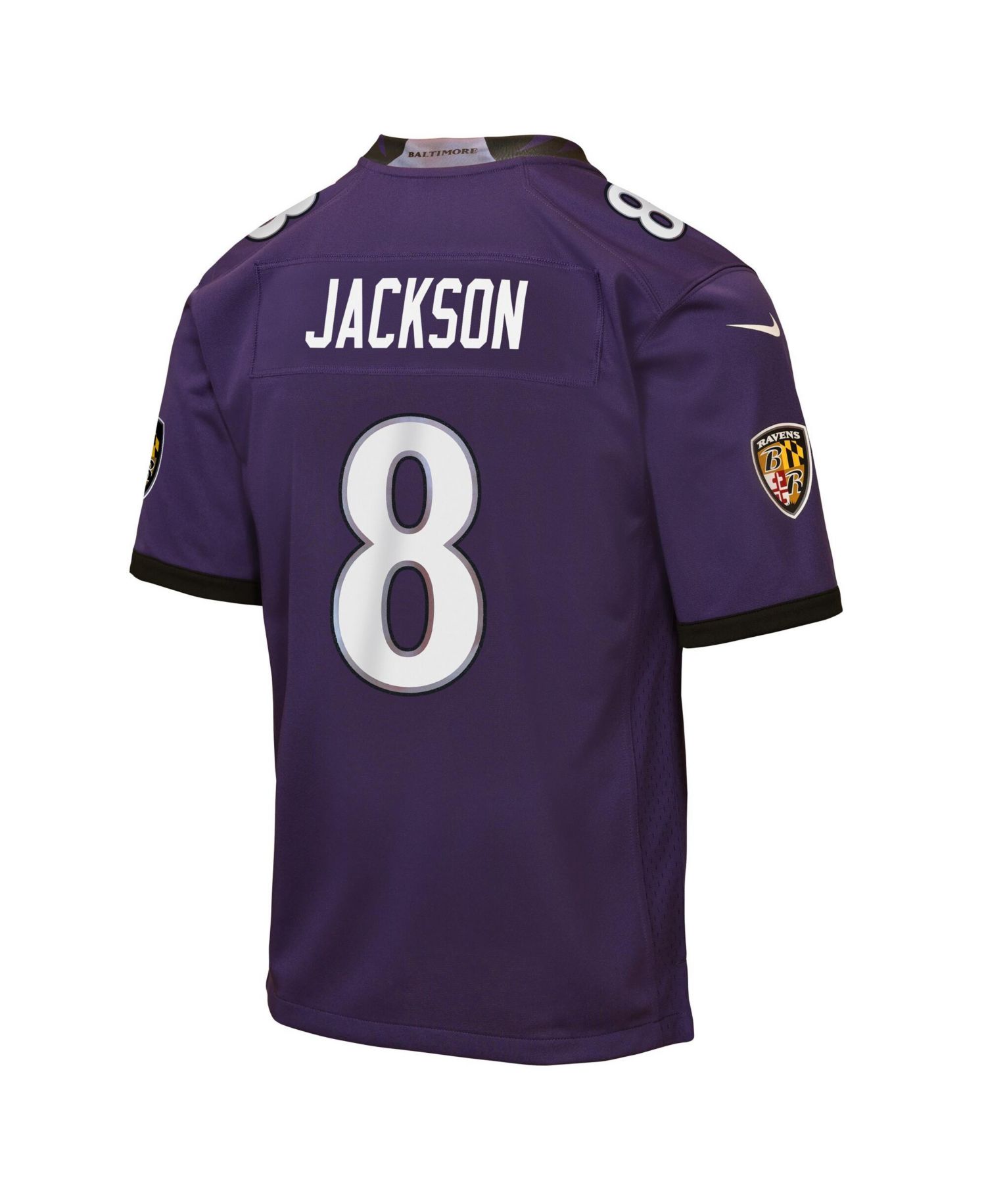 Big Boys and Girls Lamar Jackson Purple Baltimore Ravens Team Game Jersey