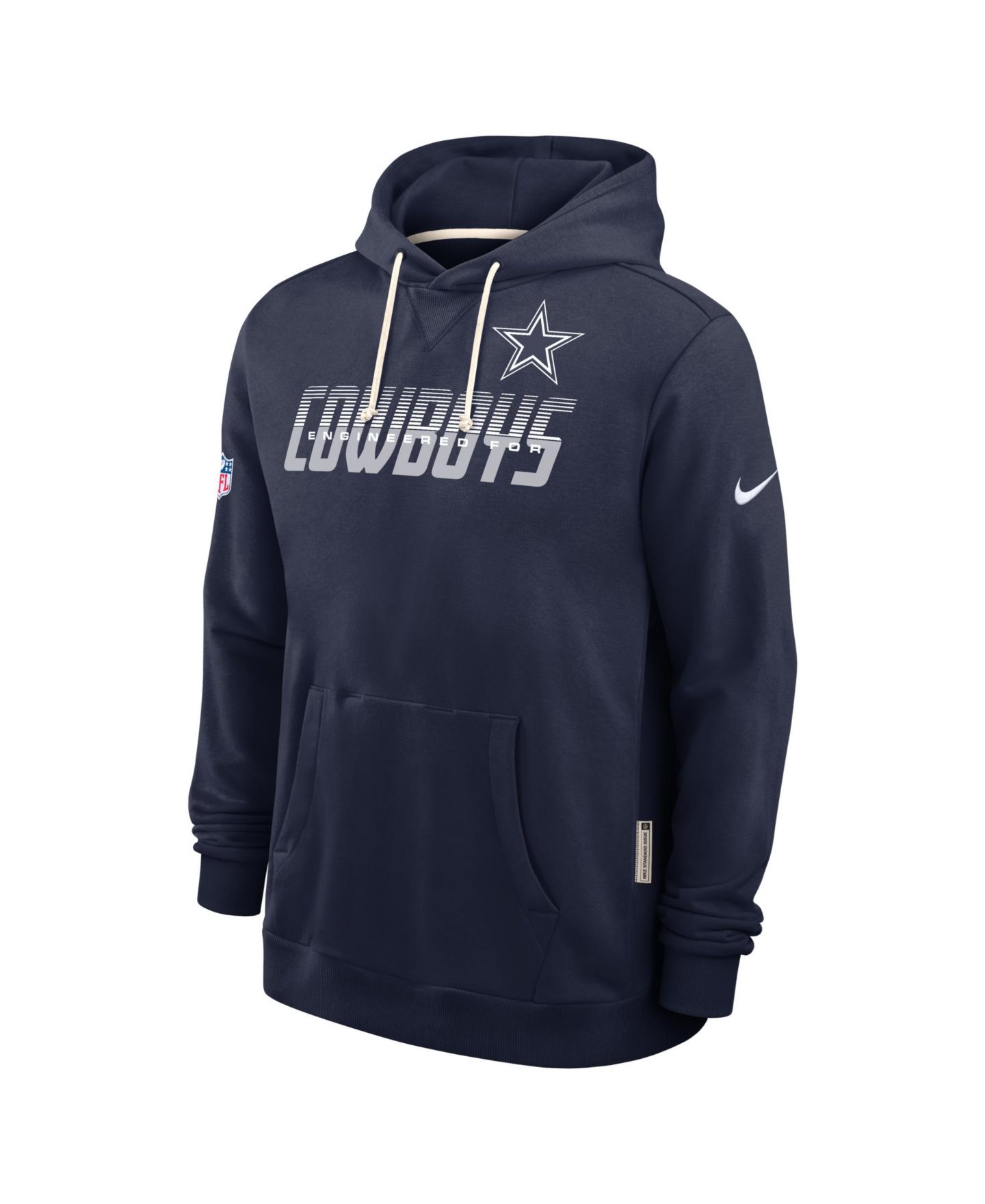Мужское худи Nike Navy Dallas Cowboys Sideline Standard Issue Dri-FIT — фото 2