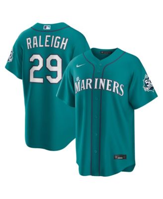 Men's Cal Raleigh Teal Seattle Mariners Alternate 50th Season Patch Stadium Jersey