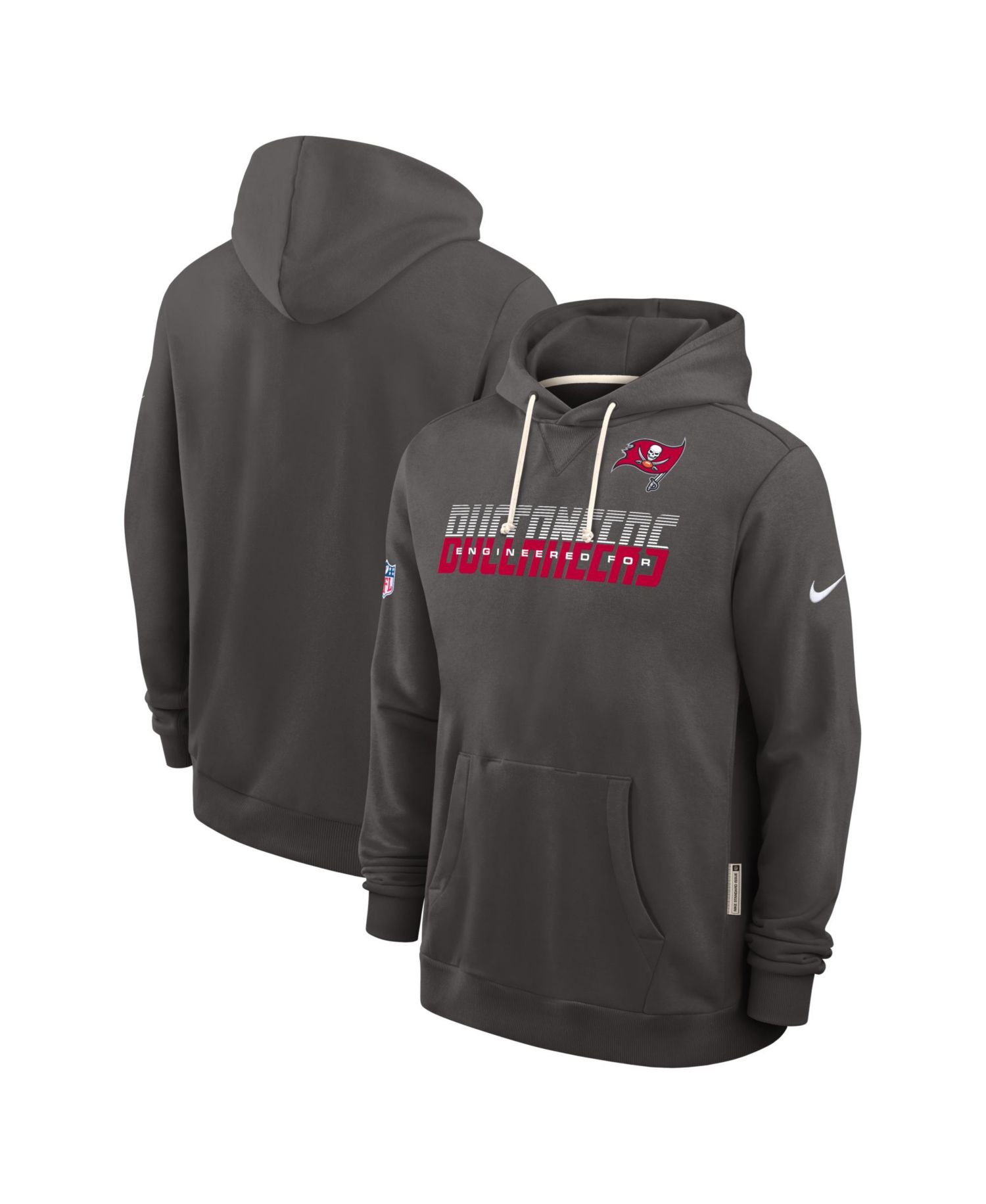 Men's Pewter Tampa Bay Buccaneers Sideline Standard Issue Dri-FIT Hoodie