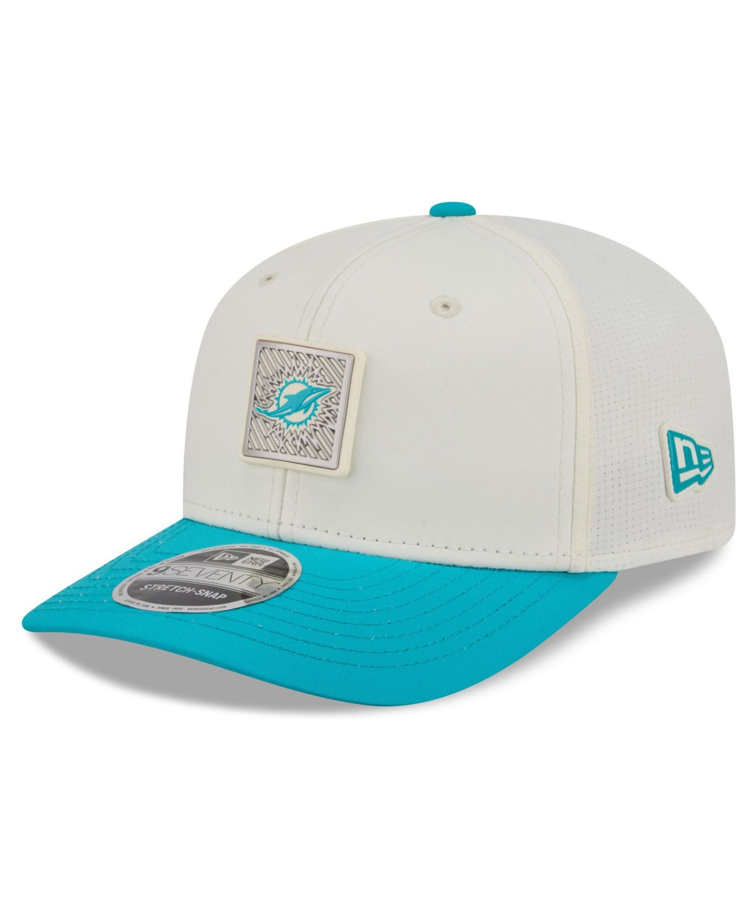 Men's Cream/Aqua Miami Dolphins 2026 NFL Training Camp 9SEVENTY Adjustable Hat