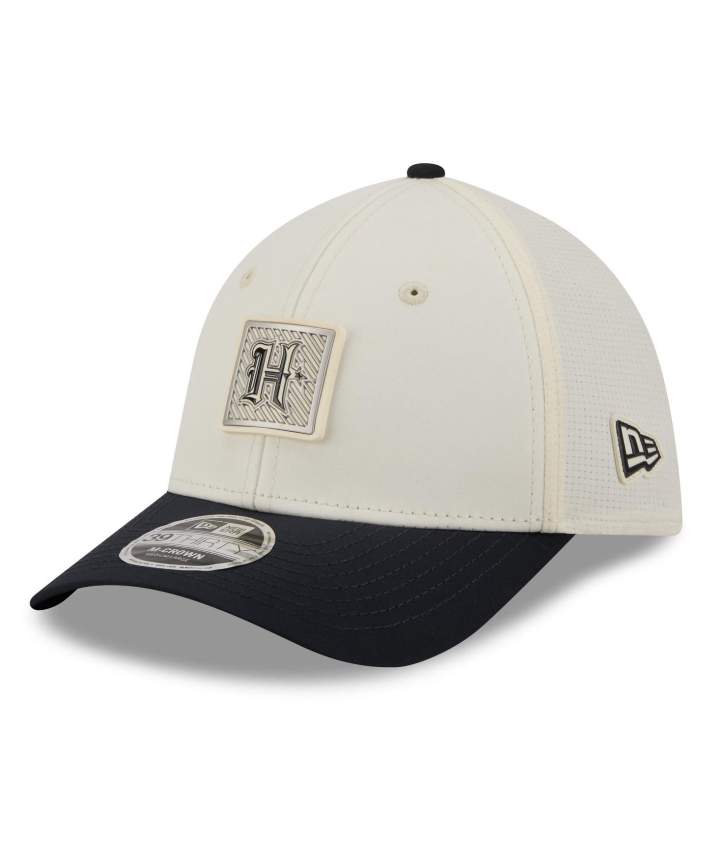 Мужская кепка New Era Cream/Navy Houston Texans 2026 NFL Training Camp 39THIRTY Flex Hat — фото 5