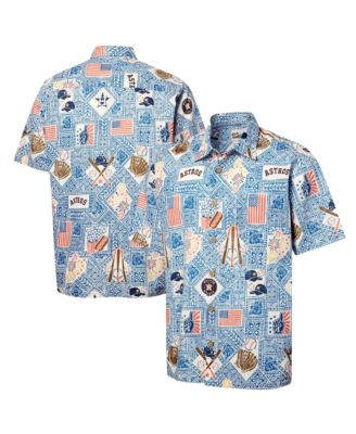 Men's Blue Houston Astros Americana Button-Up Shirt