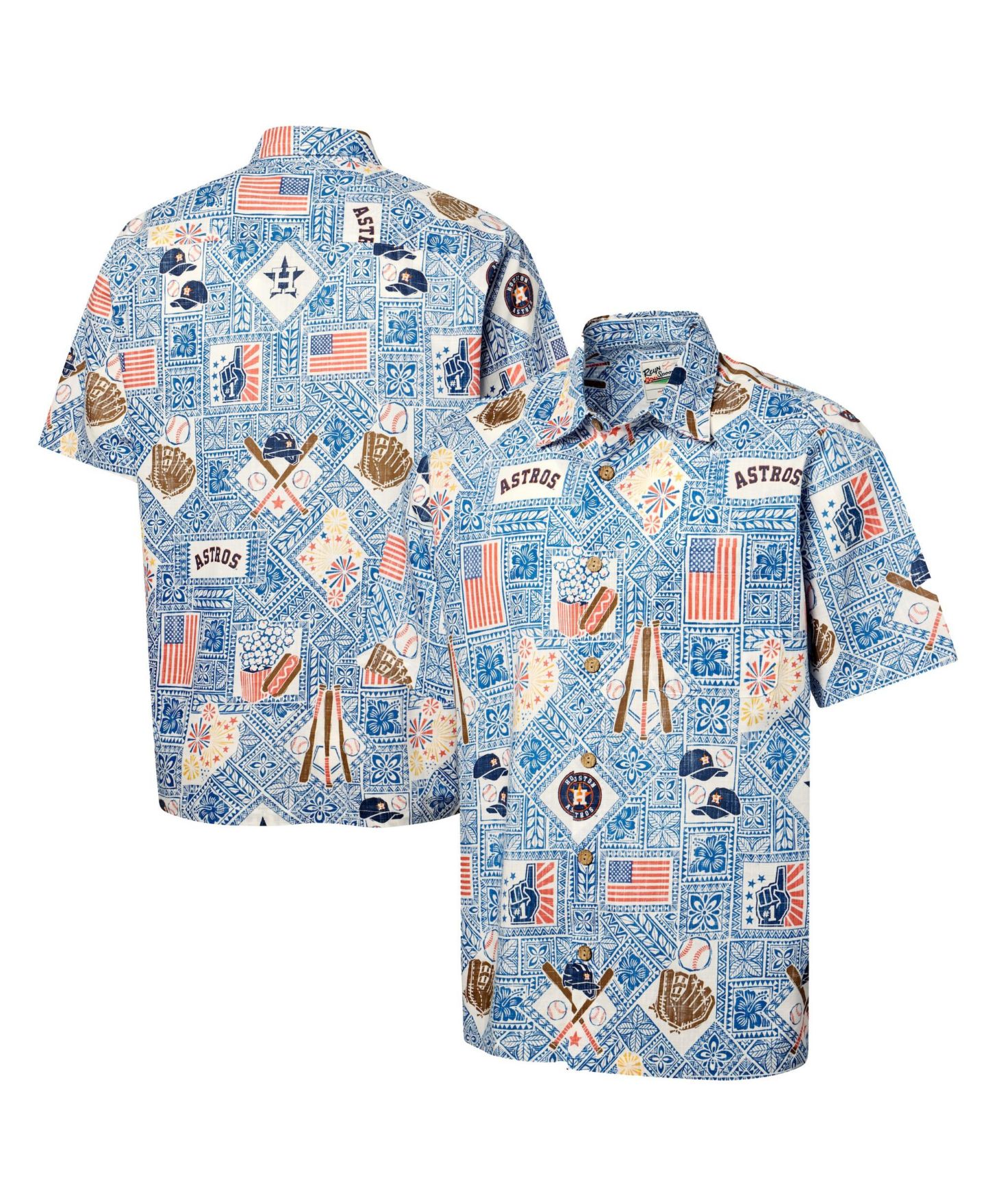 Мужская рубашка Reyn Spooner Blue Houston Astros Americana Button-Up — фото 1